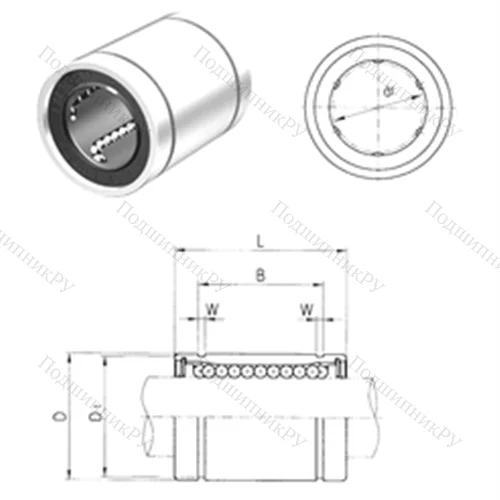 Подшипник шариковый линейный LM 13UU