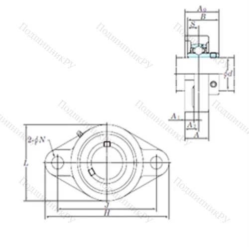 Подшипниковый узел шариковый радиальный UCFLX 07-23
