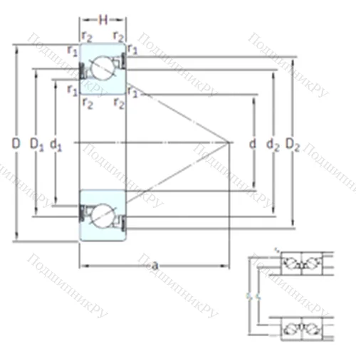 Подшипник шариковый упорно-радиальный BSD 55120 CG-2RZ от производителя  SKF