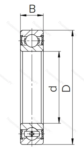 Шариковый однорядный подшипник 6-180312 С17 ГОСТ 520 в Владикавказе