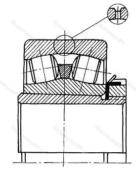 Модификация подшипника 3353736НЛ размер 180x340x112/150
