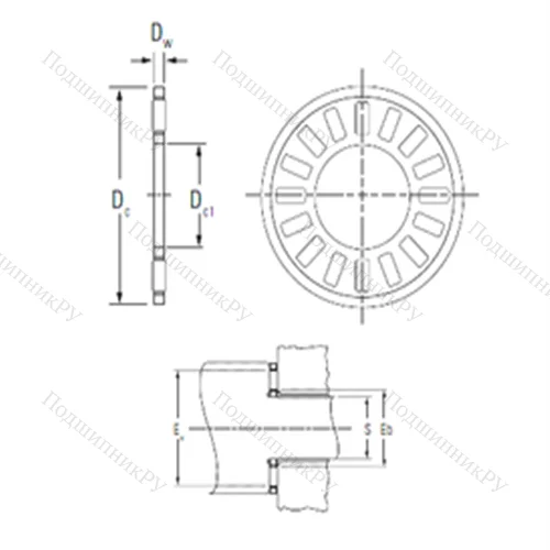 Подшипник игольчатый упорный NTA-916
