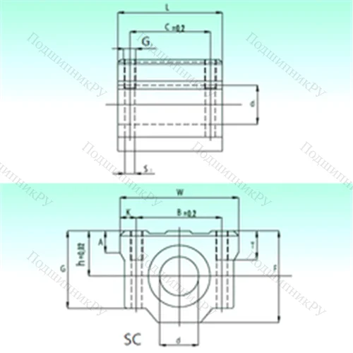 Подшипник шариковый линейный SC 60-UU от производителя  NBS