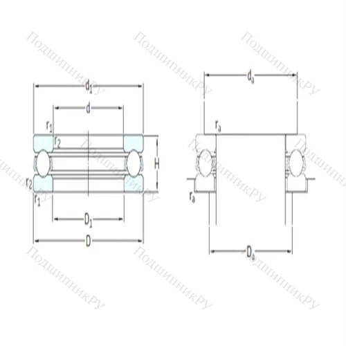 Подшипник шариковый упорный 51309 от производителя  SKF