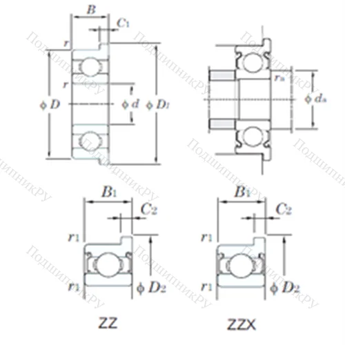 Подшипник шариковый радиальный WMLF 4010ZZ