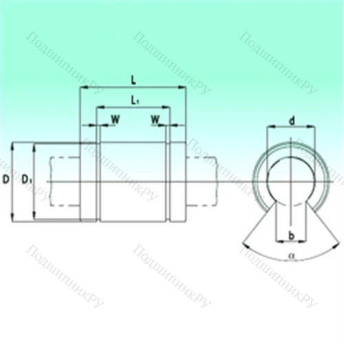 Подшипник шариковый линейный KBO 60125
