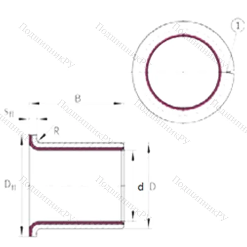 Подшипник скольжения EGF 25215-E 40