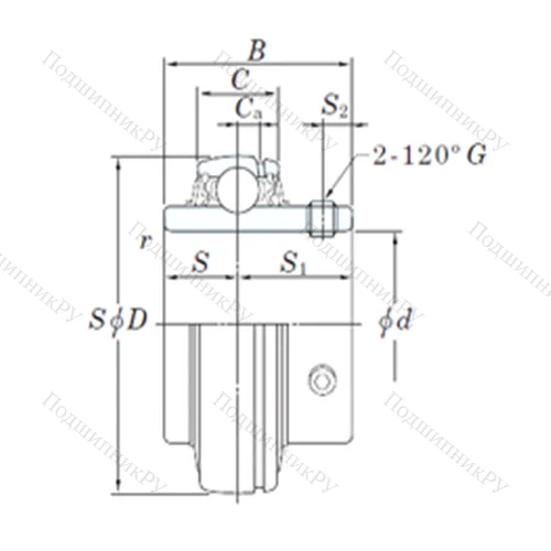 Подшипник шариковый радиальный UC 209S 6