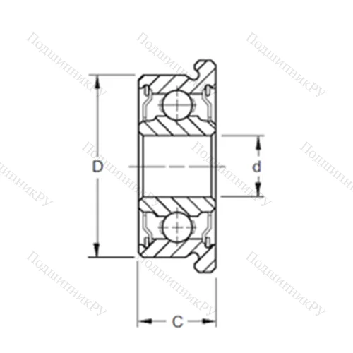 Подшипник шариковый радиальный SF 609-2RS