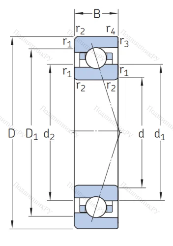Сверхточный подшипник 706 CE/HCP 4ADGA от производителя  SKF