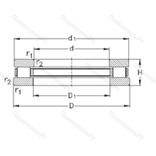 Подшипник роликовый упорный 81113-TVPB