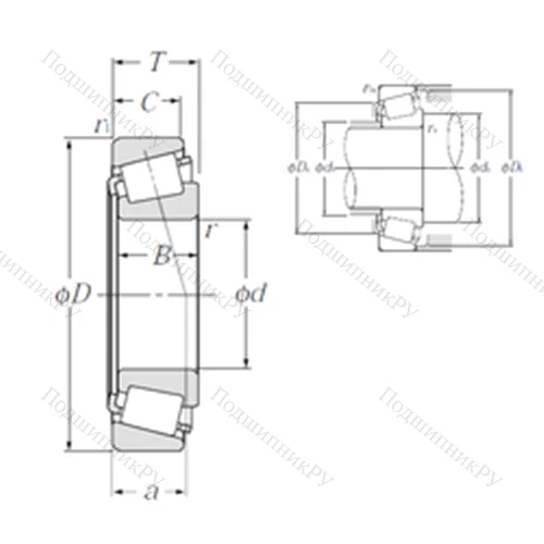 Подшипник роликовый радиально-упорный 4T-M 12649/M 12610 от производителя  NTN