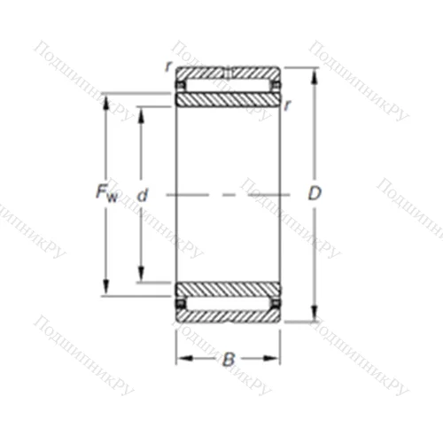 Подшипник игольчатый радиальный NKJ 35/20
