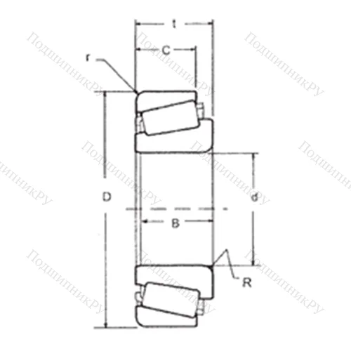 Подшипник роликовый радиально-упорный 385/382A/