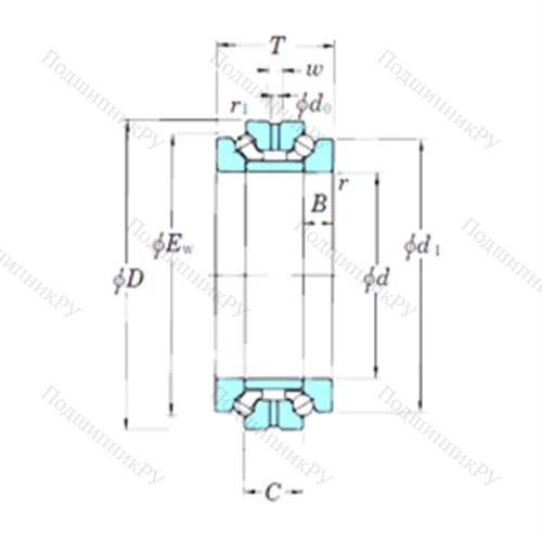 Подшипник шариковый упорно-радиальный 234716B