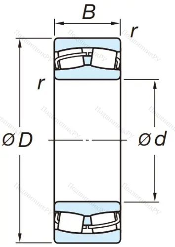 Сферический роликовый подшипник 22320 RZW 33 от производителя  KOYO