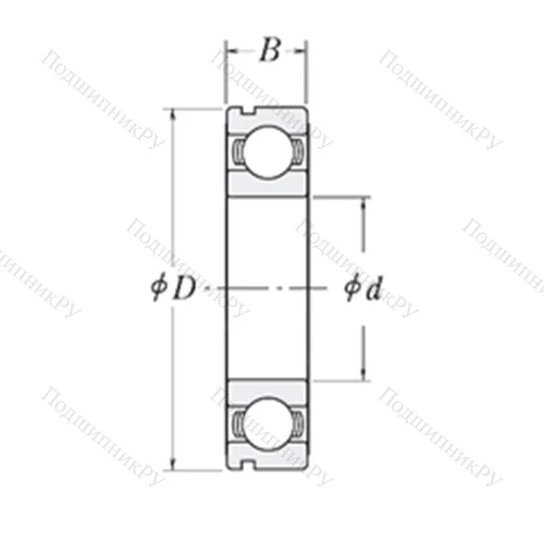 Подшипник шариковый радиальный MJ 1.1/8-N