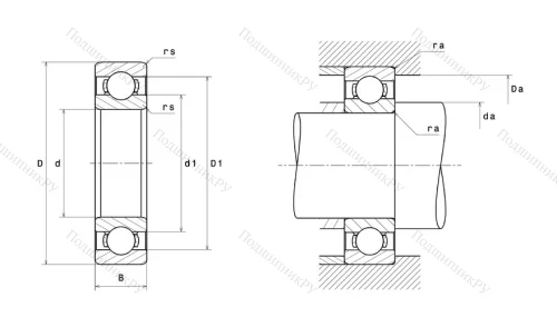 Высокотемпературный  подшипник 6204 F 604 от производителя  SNR