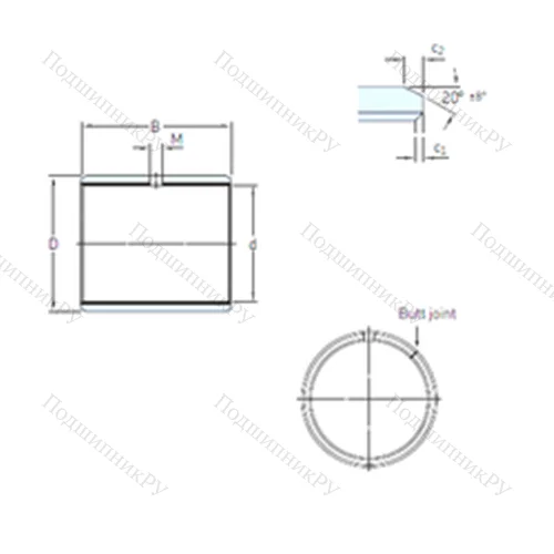 Подшипник скольжения PCM 140145100 E