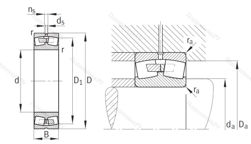 Сферический роликовый подшипник 23218 E 1A XL M C 3 от производителя  FAG