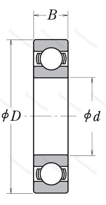 Однорядный шариковый подшипник 6232 C 3 E