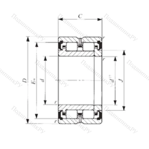 Подшипник роликовый радиальный TRU 405930UU