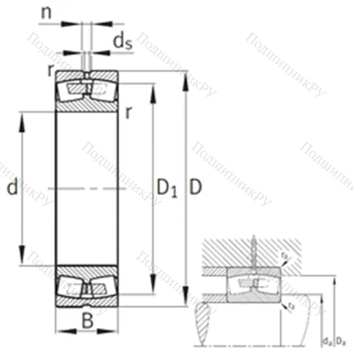 Подшипник роликовый радиальный самоцентрирующийся 24152-B-K 30