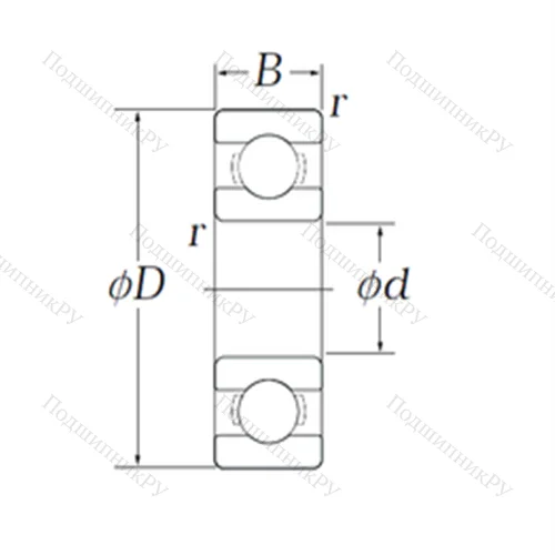 Подшипник шариковый радиальный OB 88