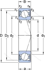 Подшипник S 7028 CD/HCP 4A