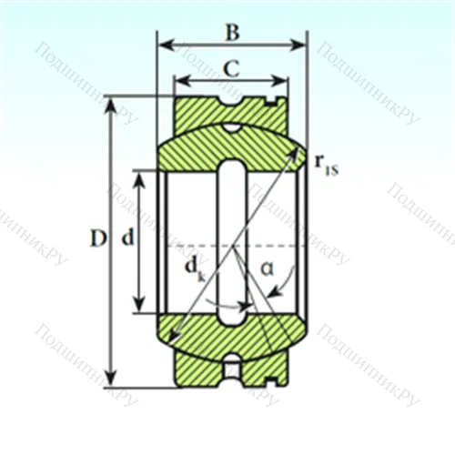 Подшипник скольжения сферический GE 55 XS K