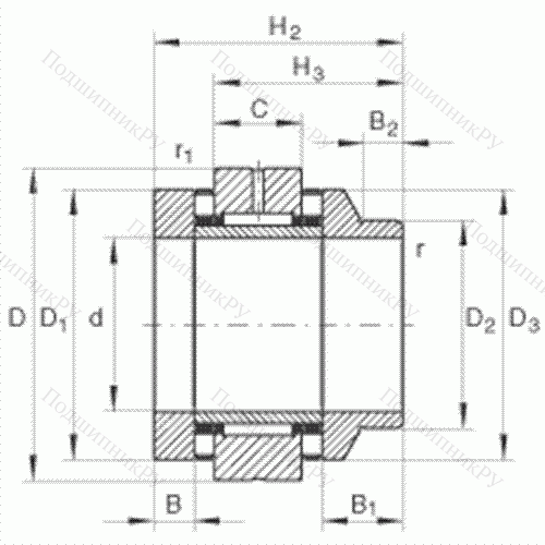 Подшипник комбинированный роликовый ZARN 2557-L-TV