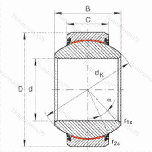 Подшипник шарнирный GE 160-FW-2RS